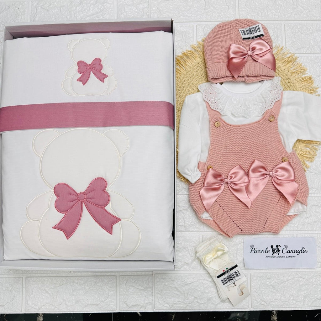 Set Nascita Forever saloppetta rosa antico - Piccole Canaglie - 