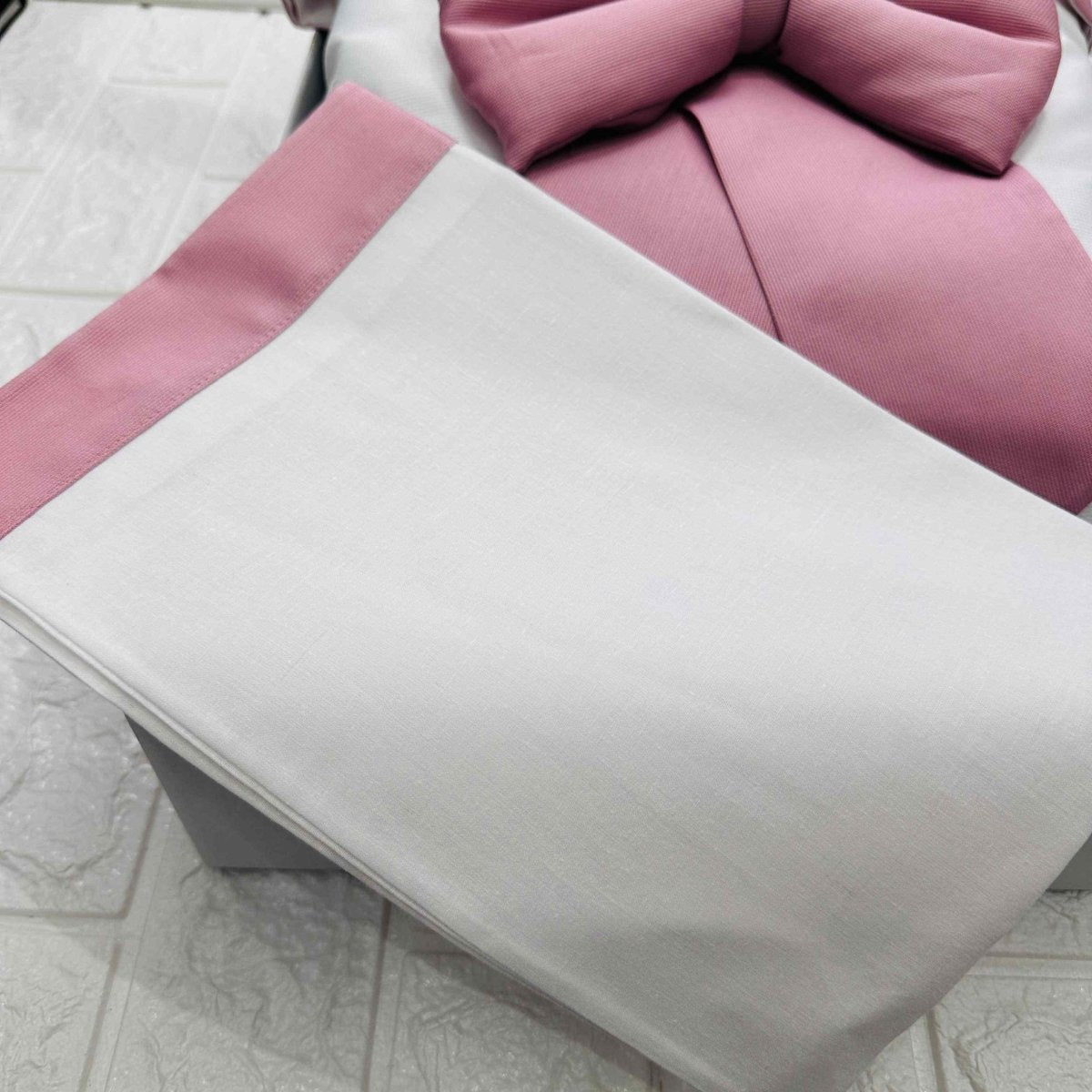 Set Nascita in Ciniglia Fiocco Rosa Antico - Piccole Canaglie - 
