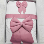 Set Nascita in Ciniglia Fiocco Rosa Antico - Piccole Canaglie - 