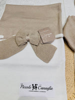 Set Nascita Nazareno Gabrielli Disegno Fiocco Begie 3485 - Piccole Canaglie - PC26895