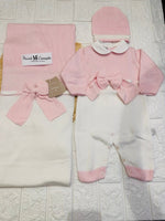 Set Nascita Nazareno Gabrielli Disegno Fiocco Rosa 3485 - Piccole Canaglie - PC26901