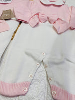 Set Nascita Nazareno Gabrielli Disegno Fiocco Rosa 3485 - Piccole Canaglie - PC26901