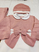 Set Nascita Nazareno Gabrielli Disegno Fiocco Rosa Antico 3485 - Piccole Canaglie - PC26899