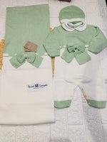 Set Nascita Nazareno Gabrielli Disegno Fiocco Verde 3485 - Piccole Canaglie - PC26897