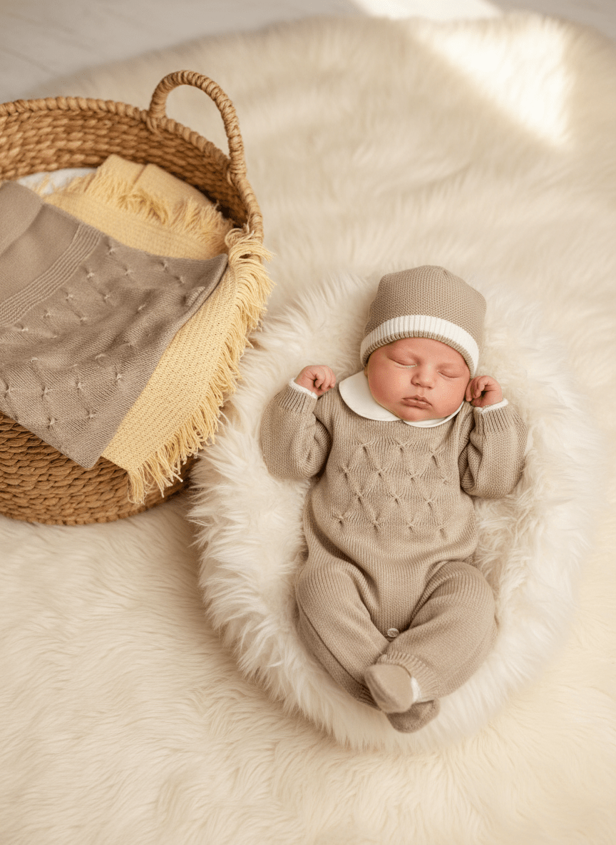 Set Nascita Nazareno Gabrielli NG3488 tortora - Piccole Canaglie - PC23766