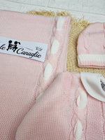 Set Nascita Nazareno Gabrielli treccia NG3488 Dis 12 rosa - Piccole Canaglie - PC29820