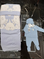 Set Nascita Orso Fiocco Celeste - Piccole Canaglie - 