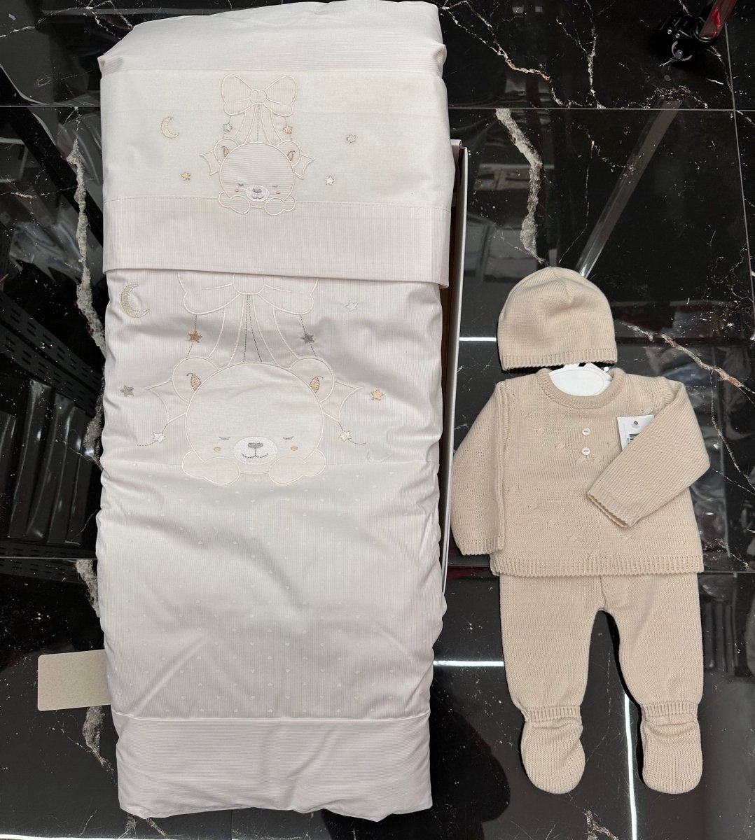 Set Nascita orso fiocco Panna - Piccole Canaglie - 