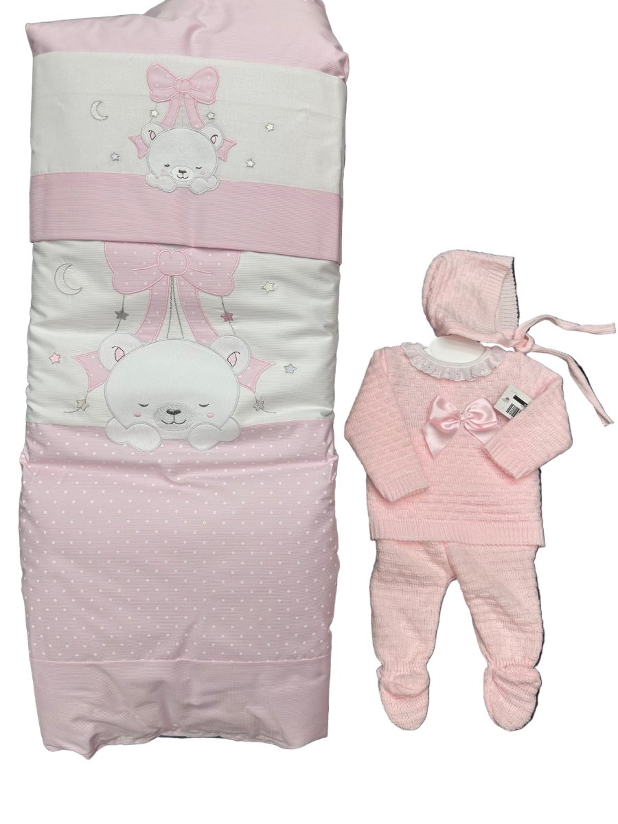 Set nascita Orso Fiocco Rosa - Piccole Canaglie - 
