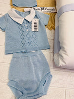 Set Nascita Pagliaccetto Linea Diamond Celeste - Piccole Canaglie - 