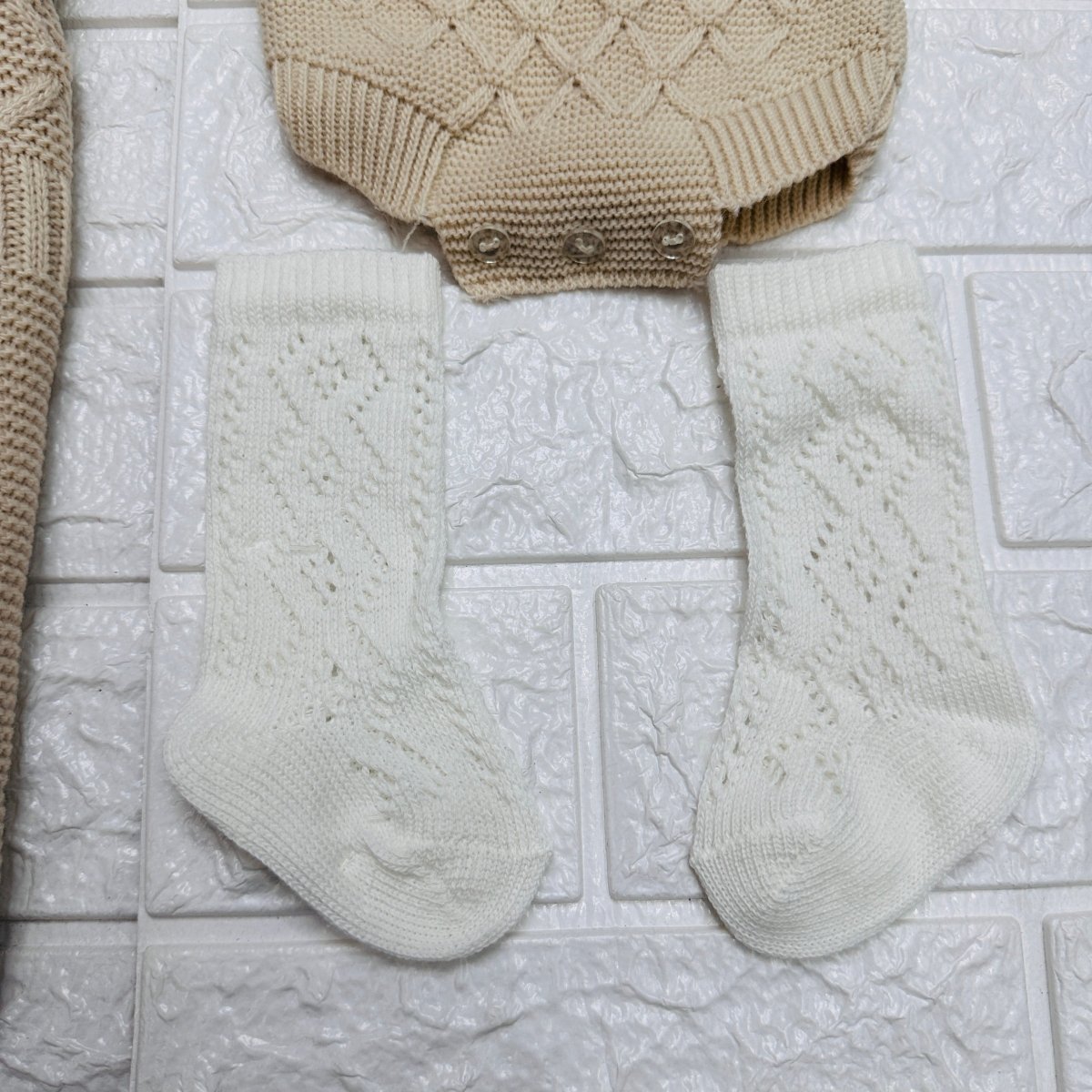 Set Nascita Pon Pon Beige - Piccole Canaglie - PC22912