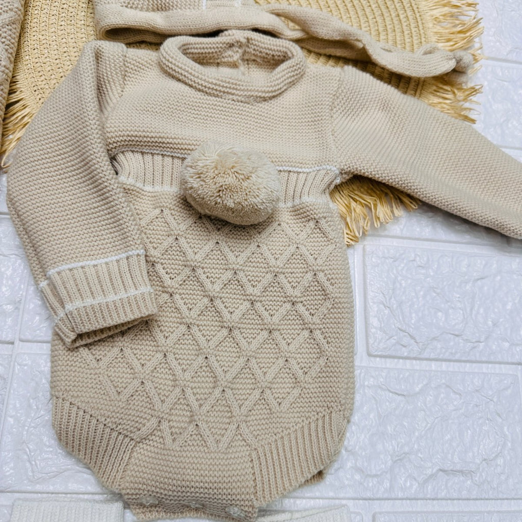 Set Nascita Pon Pon Beige - Piccole Canaglie - PC22912