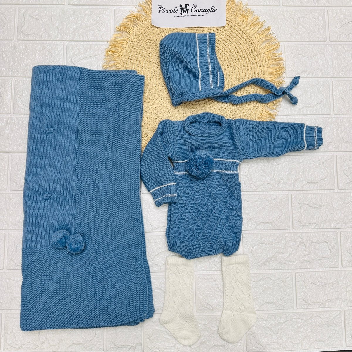 Set Nascita Pon Pon Carta da Zucchero - Piccole Canaglie - PC22910