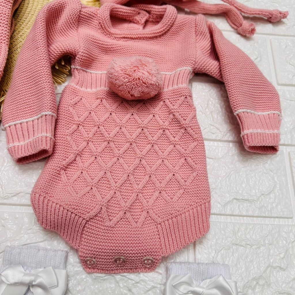 Set Nascita Pon Pon Rosa antico - Piccole Canaglie - PC22913