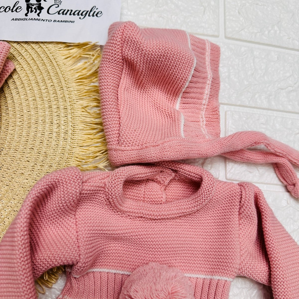 Set Nascita Pon Pon Rosa antico - Piccole Canaglie - PC22913