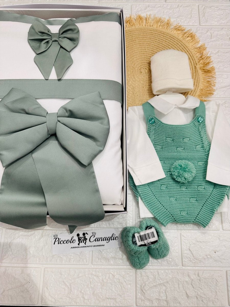 Set nascita Pon Pon Verde - Piccole Canaglie - 