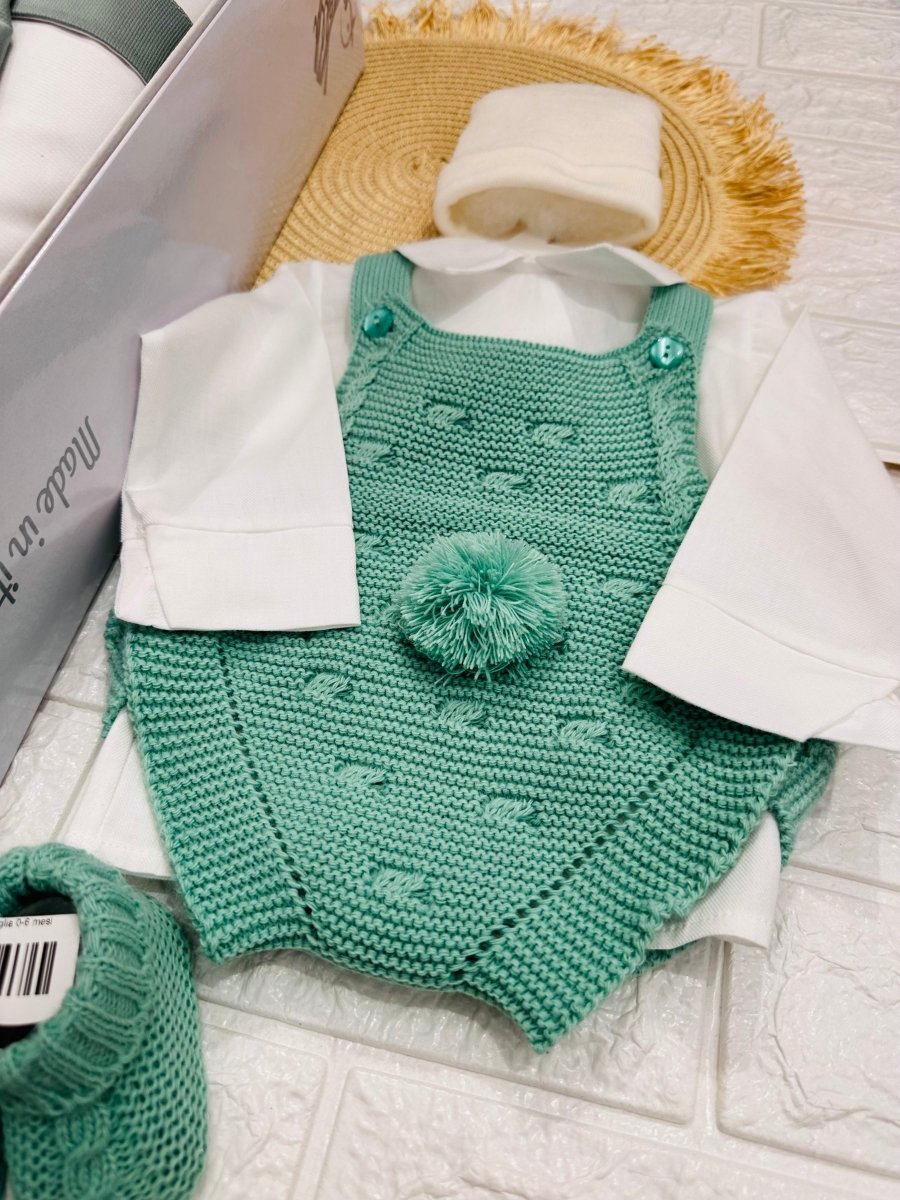 Set nascita Pon Pon Verde - Piccole Canaglie - 