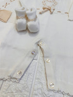 Set Nascita Prime Emozioni Puro Cotone Disegno Cuore Bianco/Begie 3151 - Piccole Canaglie - PC26892