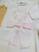 Set Nascita Prime Emozioni Puro Cotone Disegno Cuore Bianco/Rosa 3151 - Piccole Canaglie - PC26891