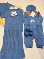 Set Nascita Prime Emozioni Puro Cotone Disegno Orso Avion/Corda 3131 - Piccole Canaglie - PC26894