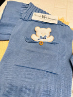 Set Nascita Prime Emozioni Puro Cotone Disegno Orso Avion/Corda 3131 - Piccole Canaglie - PC26894