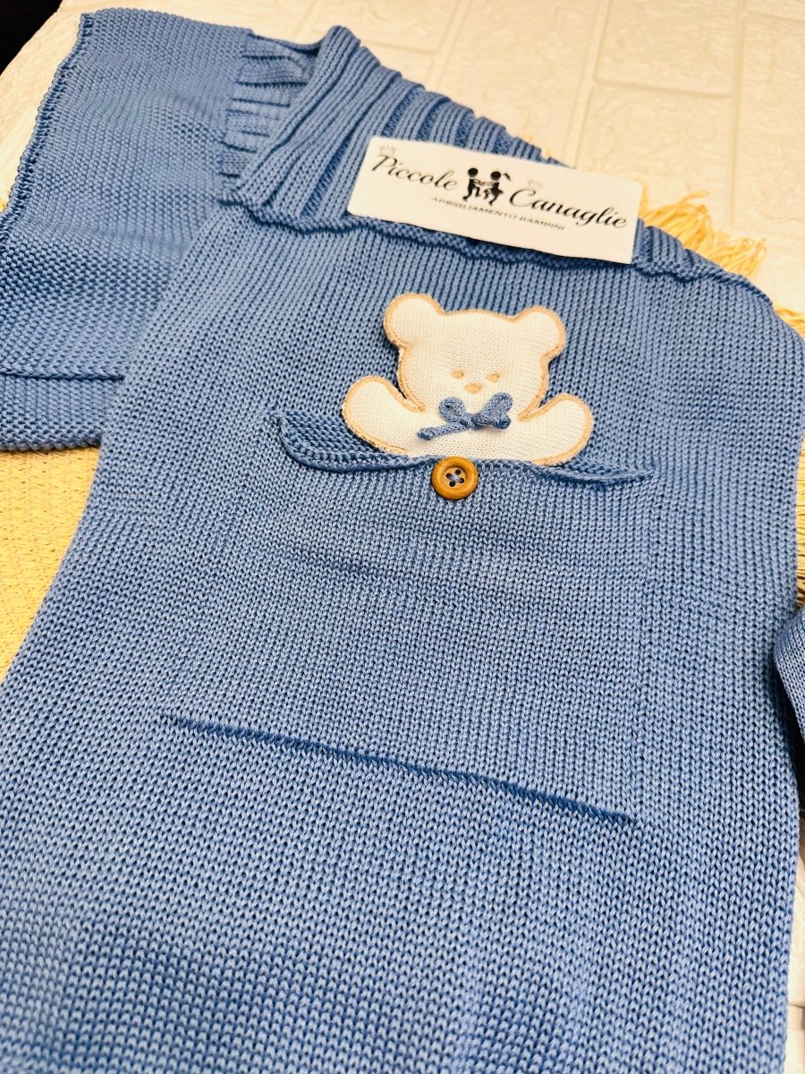 Set Nascita Prime Emozioni Puro Cotone Disegno Orso Avion/Corda 3131 - Piccole Canaglie - PC26894