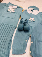 Set Nascita Prime Emozioni Puro Cotone Disegno Orso Ottanio 3131 - Piccole Canaglie - PC26893