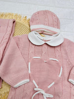 Set Nascita Tessuto invernale Nazareno Gabrielli cuoricino rosa antico NG3488 DIS 13 - Piccole Canaglie - PC29629