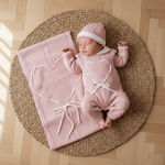 Set Nascita Tessuto Invernale Nazareno Gabrielli Cuoricino Rosa Antico Ng3488 Dis 13 - Piccole Canaglie - PC29629