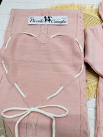 Set Nascita Tessuto invernale Nazareno Gabrielli cuoricino rosa antico NG3488 DIS 13 - Piccole Canaglie - PC29629