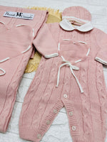 Set Nascita Tessuto invernale Nazareno Gabrielli cuoricino rosa antico NG3488 DIS 13 - Piccole Canaglie - PC29629