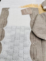 Set Nascita Tessuto invernale Nazareno Gabrielli intreccio a mano Beige NG3488 DIS 17 - Piccole Canaglie - PC29625