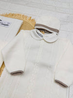 Set Nascita Tessuto invernale Nazareno Gabrielli treccine panna NG3488 DIS 10 - Piccole Canaglie - PC29635