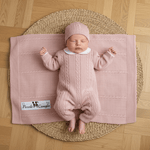 Set Nascita Tessuto Invernale Nazareno Gabrielli Treccine Rosa Antico Ng3488 Dis 10 - Piccole Canaglie - PC29633