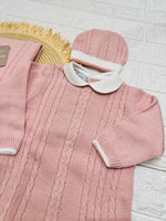 Set Nascita Tessuto invernale Nazareno Gabrielli treccine rosa antico NG3488 DIS 10 - Piccole Canaglie - PC29633
