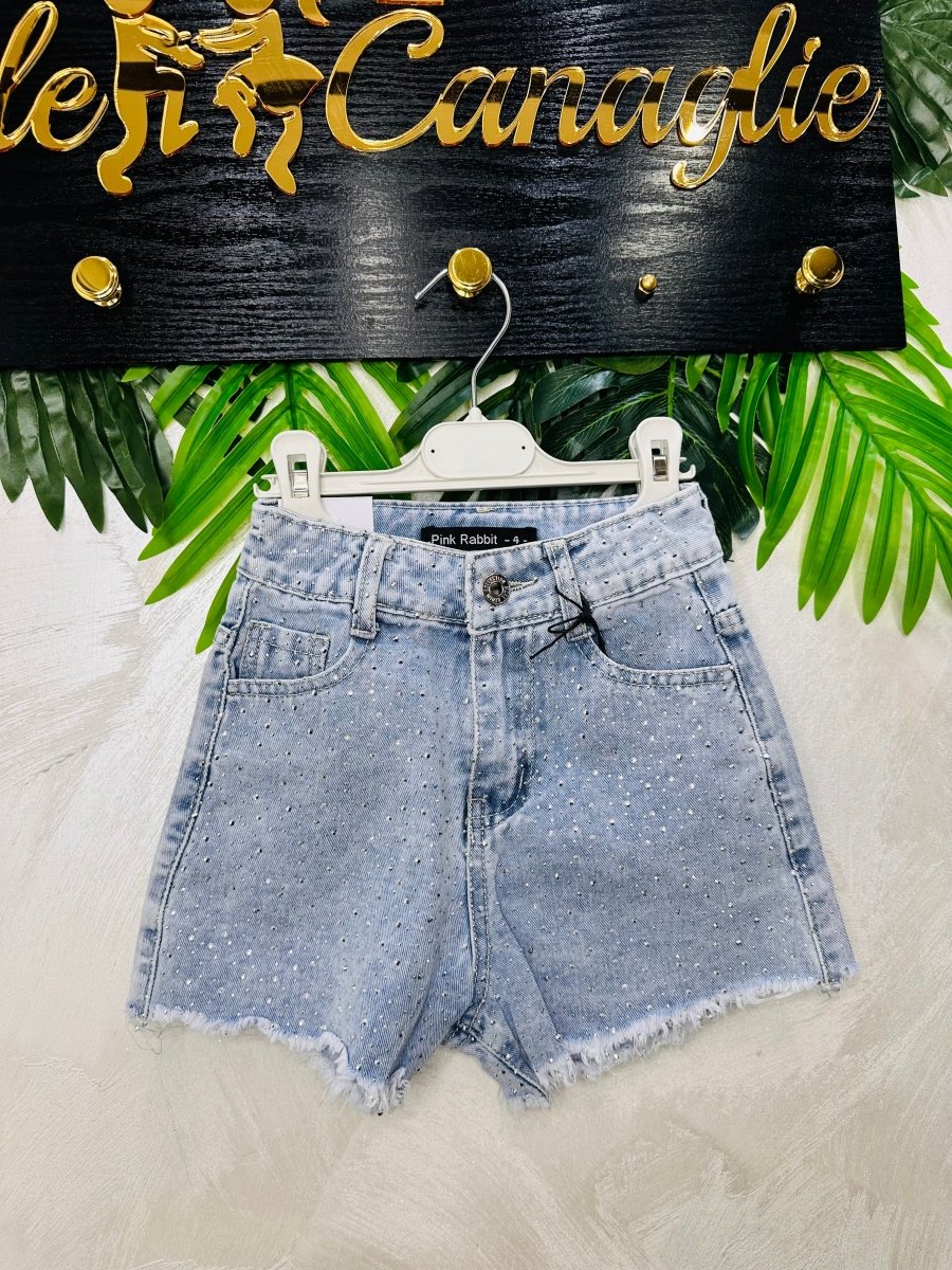 Shorts Pink Rabbit Chiaro 316 Brillantini - Piccole Canaglie - PC25770