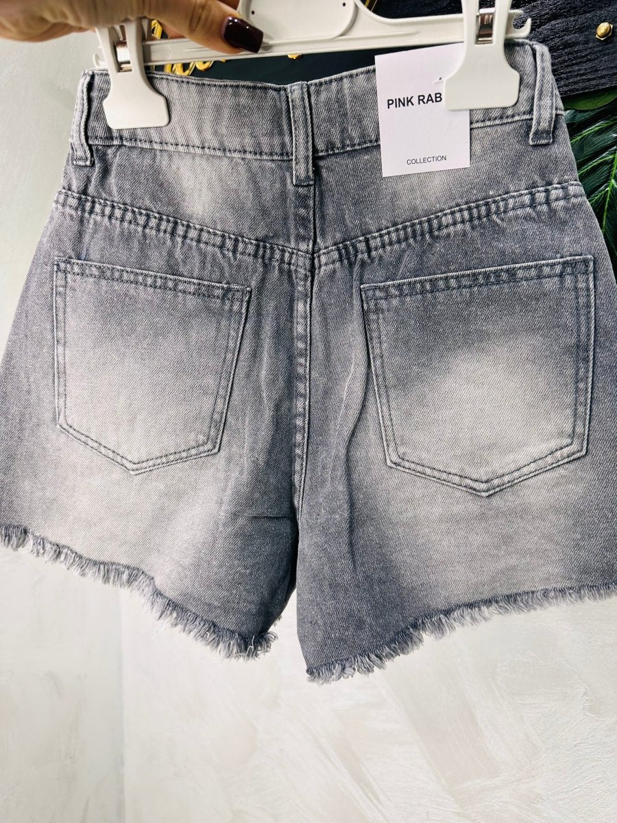 Shorts Pink Rabbit Slavato 316 Brillantini - Piccole Canaglie - PC25763