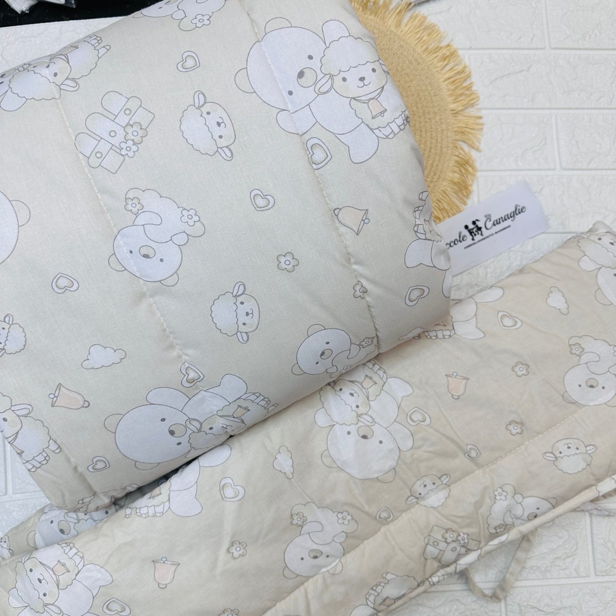 Trapunta culla + Paracolpi Begie - Piccole Canaglie - PC22700