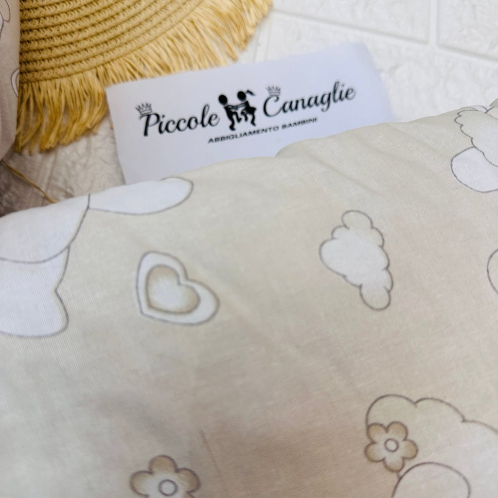 Trapunta culla + Paracolpi Begie - Piccole Canaglie - PC22700