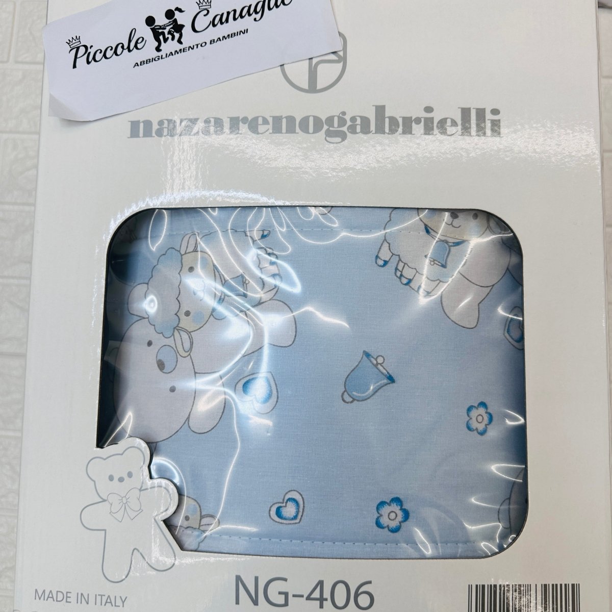 Trapunta Culla + Paracolpi Celeste - Piccole Canaglie - PC22701