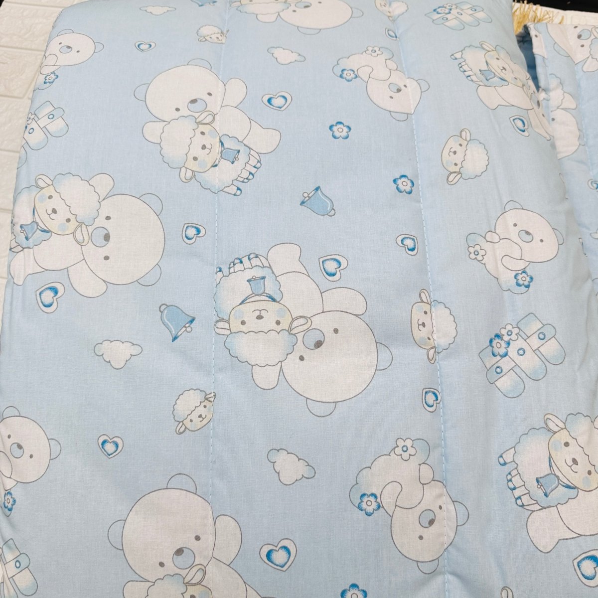 Trapunta Culla + Paracolpi Celeste - Piccole Canaglie - PC22701