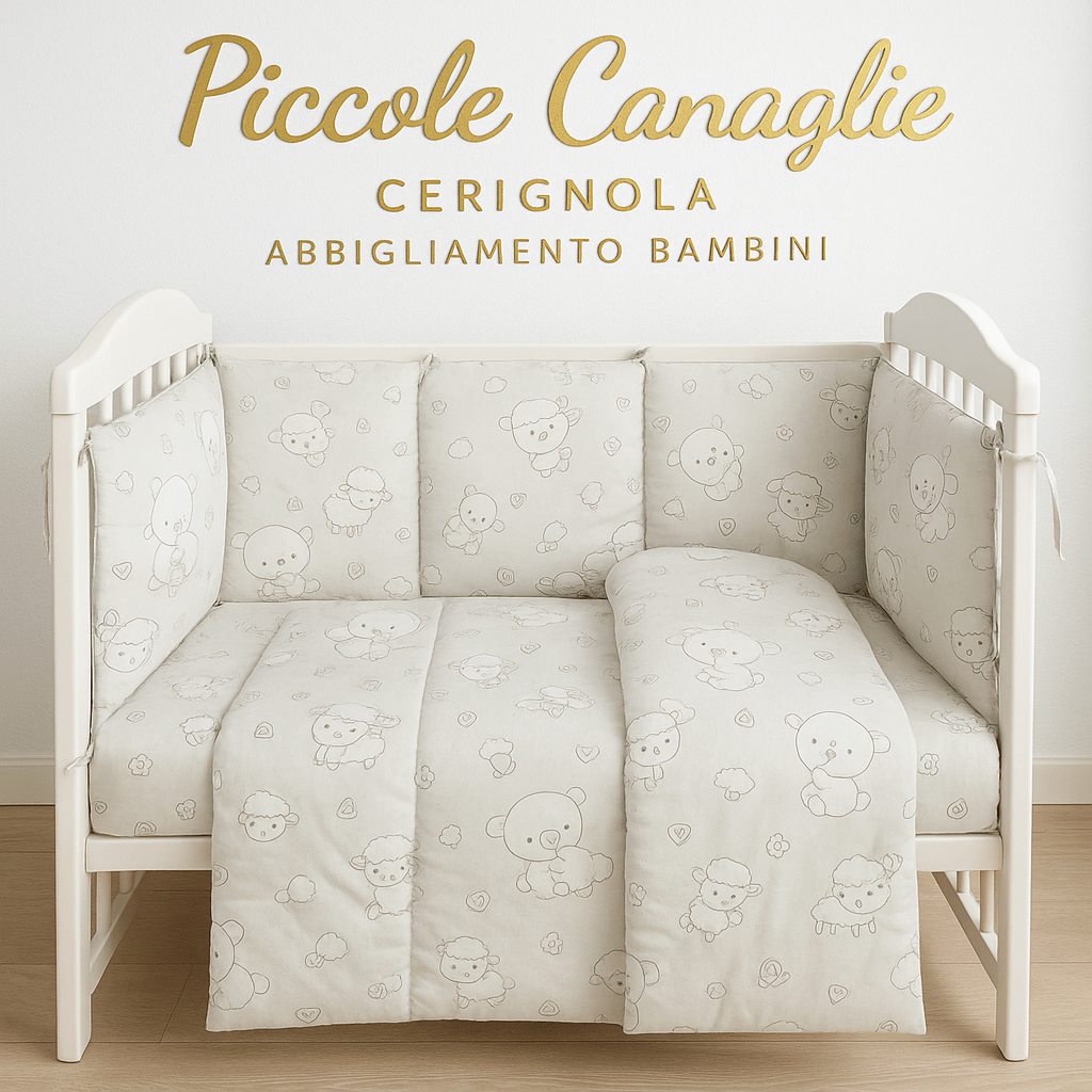 Trapunta + Paracolpi Tortora - Piccole Canaglie - PC22699