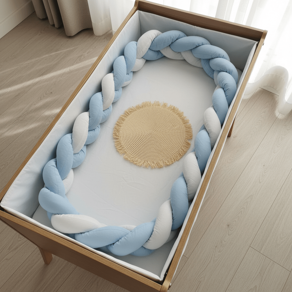 Treccia Paracolpi Celeste Lunghezza 205cm Altezza 15cm - Piccole Canaglie - PC29993