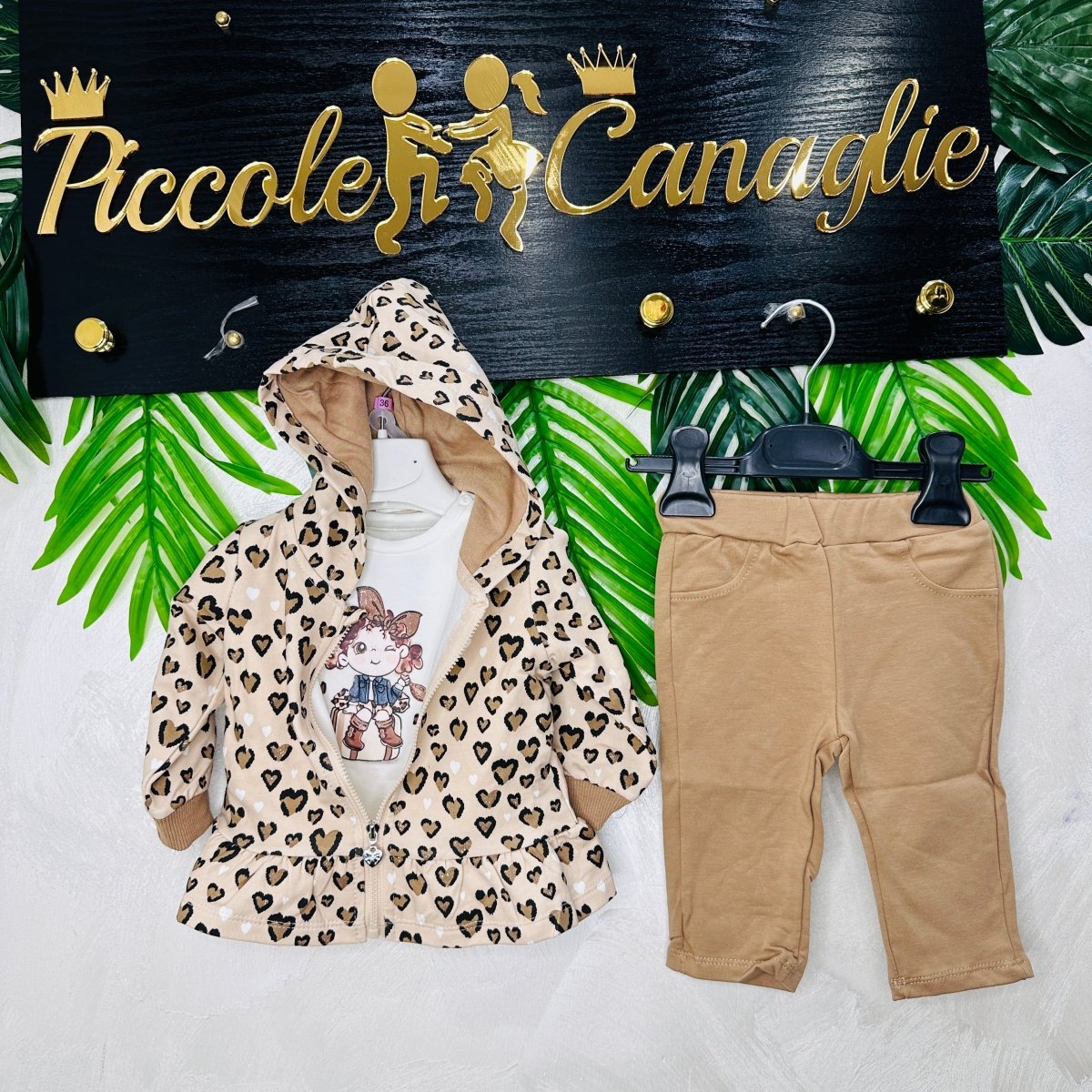 Tuta BabyLeopard Begie - Piccole Canaglie - PC22783