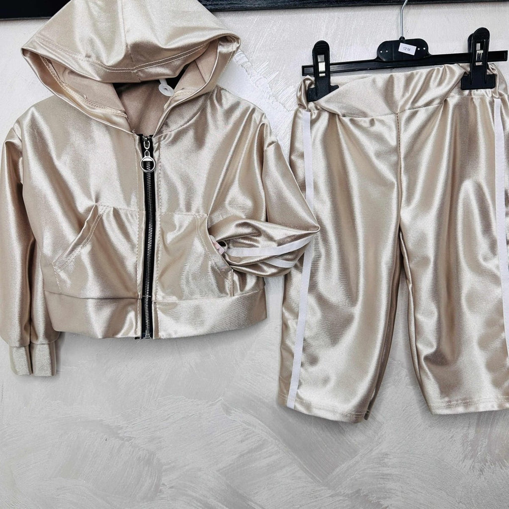 Tuta bimba acetata dorata - Piccole Canaglie - PC20966