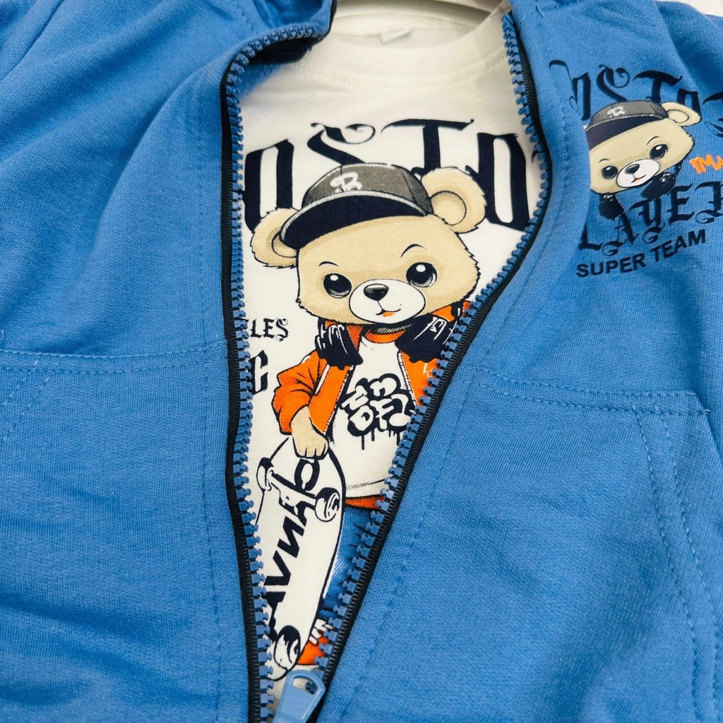 Tuta Boston orso Blu - Piccole Canaglie - PC21085