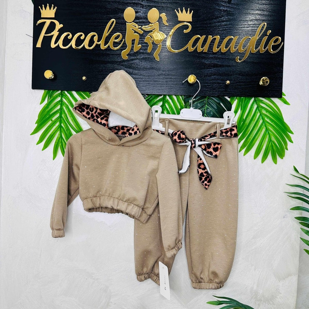 Tuta Brillantini Begie - Piccole Canaglie - PC22162