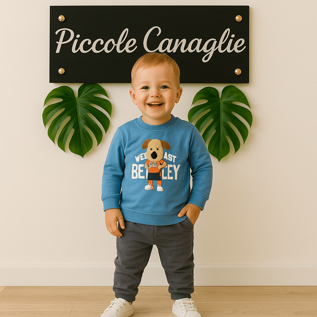 Tuta cane 3d celeste - Piccole Canaglie - PC22265