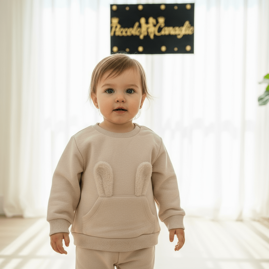 Tuta Coniglio Begie Felpata - Piccole Canaglie - PC22631