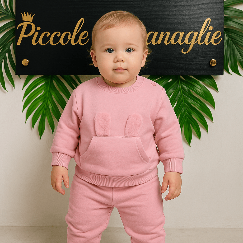 Tuta Coniglio rosa Felpata - Piccole Canaglie - PC22636